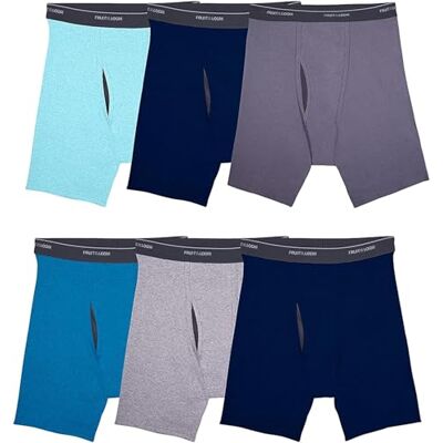 Fruit of the Loom Herren Big and Tall Tag-Free Underwear Retroshorts (6er Pack) Fruit of the Loom Herren Big and Tall Tag-Free Underwear Retroshorts (6er Pack)