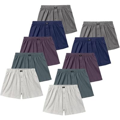 H.I.S Herren Weiter Boxer Baumwoll-Mix, Weich, elastisch & formstabil, Komfortbund, Weiter Schnitt mit Eingriff & Knopfleiste H.I.S Herren Weiter Boxer Baumwoll-Mix, Weich, elastisch & formstabil, Komfortbund, Weiter Schnitt mit Eingriff & Knopfleiste