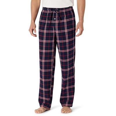 Amazon Herren Atmungsaktive Flanell-Pyjamahose (Erhältlich In Groß Und Schwer), Marineblau Rot Karomuster, XXL Amazon Herren Atmungsaktive Flanell-Pyjamahose (Erhältlich In Groß Und Schwer), Marineblau Rot Karomuster, XXL