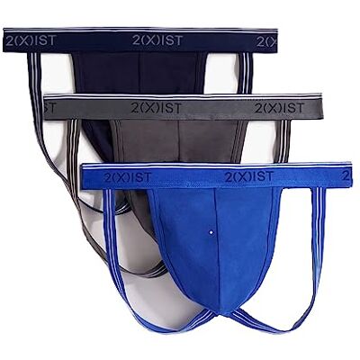 2(X)IST 2(x) istISTistIST Herren Jock Strap Baumwolle Stretch 3er Pack, Eclipse/Leine/Blei, Blau, X-Large 2(X)IST 2(x) istISTistIST Herren Jock Strap Baumwolle Stretch 3er Pack, Eclipse/Leine/Blei, Blau, X-Large