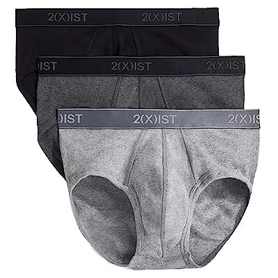 2(X)IST 2(x) istISTistIST Herren Essential Cotton Contour Pouch Slip 3er Pack, Schwarz/Grau/Anthrazit Heather, Large 2(X)IST 2(x) istISTistIST Herren Essential Cotton Contour Pouch Slip 3er Pack, Schwarz/Grau/Anthrazit Heather, Large
