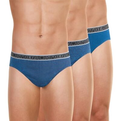Athena Herren Tonic Unterwäsche, Imprime RAYURES/Graphic/BLEU, Athena Herren Tonic Unterwäsche, Imprime RAYURES/Graphic/BLEU,