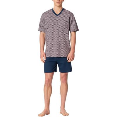 Schiesser Herren Schlafanzug kurz V-Ausschnitt Nightwear Set Schiesser Herren Schlafanzug kurz V-Ausschnitt Nightwear Set