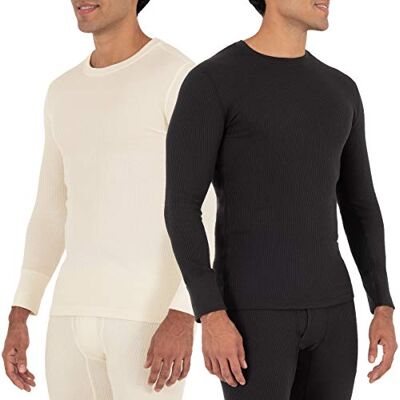 Fruit of the Loom Herren Recycled Waffle Thermal Underwear Crew Top (1 and 2 Packs) Pyjamaoberteil (2er Pack) Fruit of the Loom Herren Recycled Waffle Thermal Underwear Crew Top (1 and 2 Packs) Pyjamaoberteil (2er Pack)