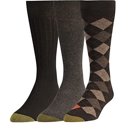 Gold Toe Klassische Argyle-Socken für Herren, 3 Paar, Brown Diamond (3 Paar), Large Gold Toe Klassische Argyle-Socken für Herren, 3 Paar, Brown Diamond (3 Paar), Large