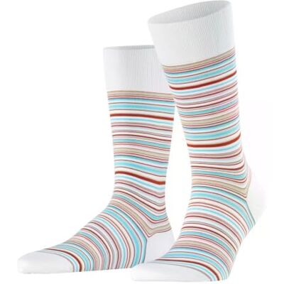 FALKE Herren Socken Microblock M So Baumwolle gemustert 1 Paar, Weiß White 2001, 45-46 FALKE Herren Socken Microblock M So Baumwolle gemustert 1 Paar, Weiß White 2001, 45-46
