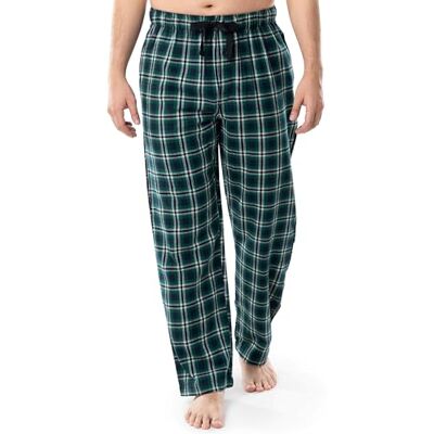 Fruit of the Loom Herren Pyjamahose aus gewebtem Flanell in Garnfarbe Pyjamaunterteil, Grünes Plaid, Large Fruit of the Loom Herren Pyjamahose aus gewebtem Flanell in Garnfarbe Pyjamaunterteil, Grünes Plaid, Large