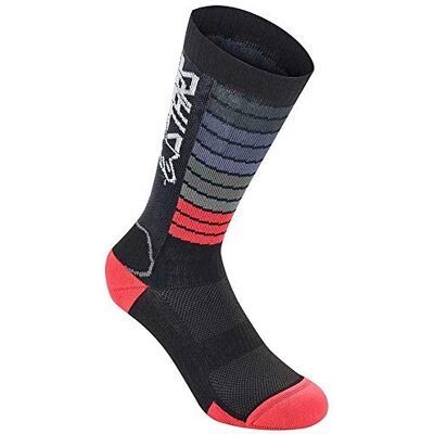 Alpinestars Alpinestar Unisex Drop Socks 22 Bekleidung, Schwarz/Hellrot, M Alpinestars Alpinestar Unisex Drop Socks 22 Bekleidung, Schwarz/Hellrot, M