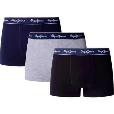 Pepe Jeans Herren Pepe Solid TK 3P Trunks, Schwarz (Black), XL Pepe Jeans Herren Pepe Solid TK 3P Trunks, Schwarz (Black), XL