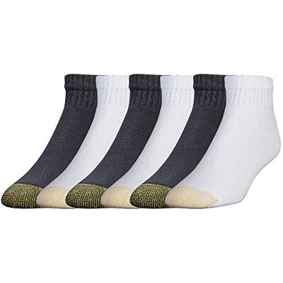 Gold Toe Herren 656p Cotton Ankle Athletic, Multipairs Socken, Schwarz und Weiß (6 Paar), X-Large (6er Pack) Gold Toe Herren 656p Cotton Ankle Athletic, Multipairs Socken, Schwarz und Weiß (6 Paar), X-Large (6er Pack)