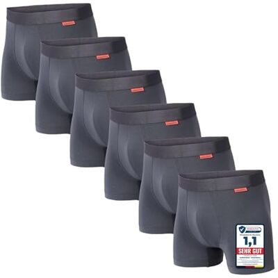 Undiemeister Modal Boxershorts Herren Bio-Baumwolle Atmungsaktive Unterhosen Männer, maximal nahtlos ohne kratzendes Etikett, temperaturregulierend, TENCEL Unterwäsche Undiemeister Modal Boxershorts Herren Bio-Baumwolle Atmungsaktive Unterhosen Männer, maximal nahtlos ohne kratzendes Etikett, temperaturregulierend, TENCEL Unterwäsche