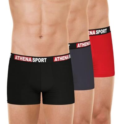 Athena Daily Sport Baumwolle LC05 Herrenunterwäsche, Schwarzer Gürtel, Rot/Betongrau, Rot/Rot, roter Gürtel, XXL Athena Daily Sport Baumwolle LC05 Herrenunterwäsche, Schwarzer Gürtel, Rot/Betongrau, Rot/Rot, roter Gürtel, XXL