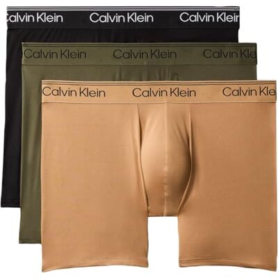 Calvin Herren-Boxershorts, Bronze Flash/Schwarz/Olive Night, L Calvin Herren-Boxershorts, Bronze Flash/Schwarz/Olive Night, L