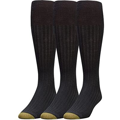 Gold Toe Herren Windsor Wool Over-the-calf Dress Socks, 3-pairs Crew-Socken, Schwarz, L EU Gold Toe Herren Windsor Wool Over-the-calf Dress Socks, 3-pairs Crew-Socken, Schwarz, L EU