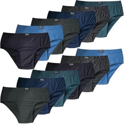 Pesail Herren Slips 10er Pack aus Baumwolle, M-10XL, Bequeme Briefs Unterwäsche, ohne kratzenden Zettel Pesail Herren Slips 10er Pack aus Baumwolle, M-10XL, Bequeme Briefs Unterwäsche, ohne kratzenden Zettel