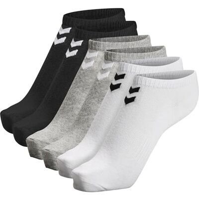 hummel , hmlCHEVRON 6-PACK MID CUT SOCKS, SCHWARZ/WEISS/GREY, 12 hummel , hmlCHEVRON 6-PACK MID CUT SOCKS, SCHWARZ/WEISS/GREY, 12