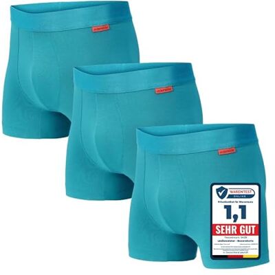 Undiemeister Modal Boxershorts Herren Bio-Baumwolle Atmungsaktive Unterhosen Männer, maximal nahtlos ohne kratzendes Etikett, temperaturregulierend, TENCEL Unterwäsche Undiemeister Modal Boxershorts Herren Bio-Baumwolle Atmungsaktive Unterhosen Männer, maximal nahtlos ohne kratzendes Etikett, temperaturregulierend, TENCEL Unterwäsche