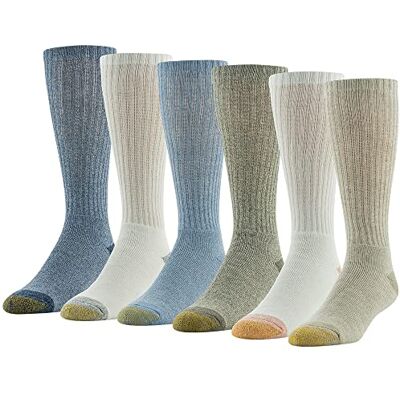 Gold Toe Herren Harrington Crew, mehrere Socken, Jute, Sortiert, 6 Paar, Large (6er Pack) Gold Toe Herren Harrington Crew, mehrere Socken, Jute, Sortiert, 6 Paar, Large (6er Pack)