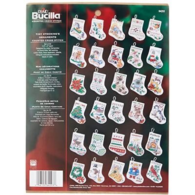 Bucilla 84293 Kreuzstich- Schmuckset - Weiß Weihnachtsdeko Bucilla 84293 Kreuzstich- Schmuckset - Weiß Weihnachtsdeko