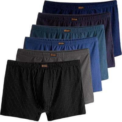 Pesail Herren Boxershorts Baumwolle, Retroshorts ohne kratzendes Etikett Enganliegender Schnitt mit Standardlänge, Größen M bis 10XL, Vierer- und Achterpack, viele Mixvarianten Pesail Herren Boxershorts Baumwolle, Retroshorts ohne kratzendes Etikett Enganliegender Schnitt mit Standardlänge, Größen M bis 10XL, Vierer- und Achterpack, viele Mixvarianten