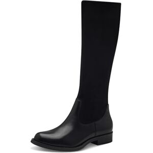Tamaris COMFORT Damen Hohe Stiefel ohne Absatz mit Reißverschluss Elegant, Schwarz (Black), 37 EU Tamaris COMFORT Damen Hohe Stiefel ohne Absatz mit Reißverschluss Elegant, Schwarz (Black), 37 EU