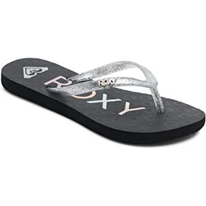 Roxy Mädchen Viva Sparkle Sandale, Black Met Silver, 33 EU Roxy Mädchen Viva Sparkle Sandale, Black Met Silver, 33 EU