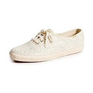 Keds Damen Champion Glitzer-Sneaker mit Schnürung, Cream, 10 Keds Damen Champion Glitzer-Sneaker mit Schnürung, Cream, 10