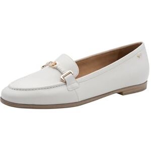 Tamaris Damen Loafer flach Leder, weiß, 42 EU Tamaris Damen Loafer flach Leder, weiß, 42 EU