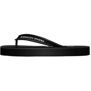 Armani Exchange Woman's Cooper, Essential, Printed logo,Flip-Flop Black+ op. white,35 Armani Exchange Woman's Cooper, Essential, Printed logo,Flip-Flop Black+ op. white,35
