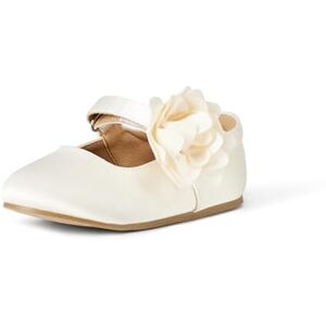 Amazon Mary Jane Flats, cremefarbenes Satin, Größe 13 Little Kid Amazon Mary Jane Flats, cremefarbenes Satin, Größe 13 Little Kid