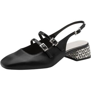 Tamaris Damen Sling Pump mit Blockabsatz, schwarz, 40 EU Tamaris Damen Sling Pump mit Blockabsatz, schwarz, 40 EU