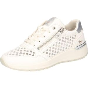 MUSTANG Damen 1487-304 Schnuerhalbschuh, Weiss, 37 EU MUSTANG Damen 1487-304 Schnuerhalbschuh, Weiss, 37 EU