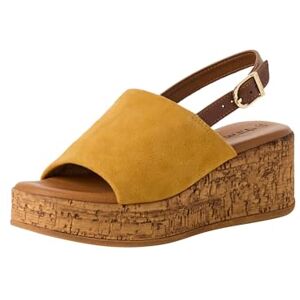 Tamaris Sandalette Damen Keilabsatz gelb,EU 38 Tamaris Sandalette Damen Keilabsatz gelb,EU 38
