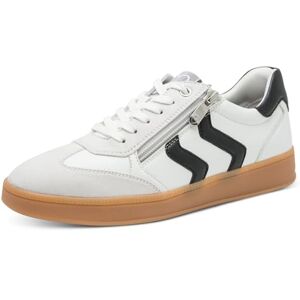 MARCO TOZZI Damen Sneaker weiches Feel Me Wechselfußbett weiches Innenfutter Vegan Modern, weiß (White/Black), 41 EU MARCO TOZZI Damen Sneaker weiches Feel Me Wechselfußbett weiches Innenfutter Vegan Modern, weiß (White/Black), 41 EU