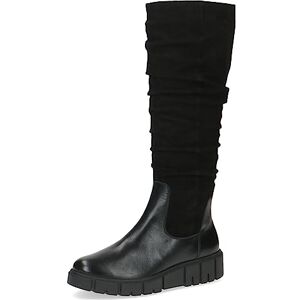 CAPRICE Damen Hohe Stiefel ohne Absatz Airmotion aus Leder Plateau Weite G, Schwarz (Black Comb), 37 EU CAPRICE Damen Hohe Stiefel ohne Absatz Airmotion aus Leder Plateau Weite G, Schwarz (Black Comb), 37 EU