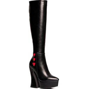 LAMODA Damen Love Potion Wide Fit Knee High Boot, Black Pu, 37 EU LAMODA Damen Love Potion Wide Fit Knee High Boot, Black Pu, 37 EU