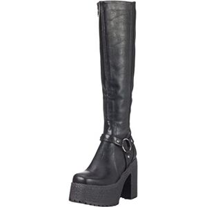 LAMODA Damen Digging Deep Knee High Boot, Black Pu, 41 EU LAMODA Damen Digging Deep Knee High Boot, Black Pu, 41 EU