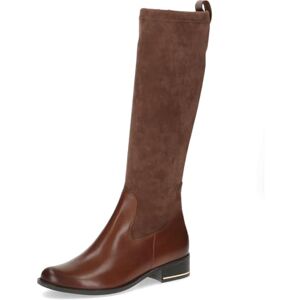 CAPRICE Damen Hohe Stiefel mit Absatz Runde Spitze Blockabsatz, Braun (Cognac Comb), 38 EU CAPRICE Damen Hohe Stiefel mit Absatz Runde Spitze Blockabsatz, Braun (Cognac Comb), 38 EU