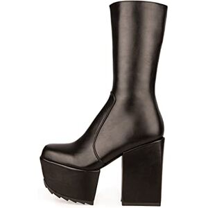 LAMODA Damen Magnolia Mid Calf Boot, Black Pu, 36 EU LAMODA Damen Magnolia Mid Calf Boot, Black Pu, 36 EU
