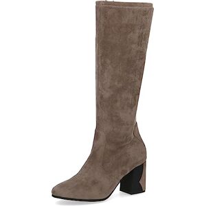 CAPRICE Damen Hohe Stiefel mit Absatz Memotion bis zum Knie Blockabsatz Weite G, Braun (Taupe Stretch), 41 EU CAPRICE Damen Hohe Stiefel mit Absatz Memotion bis zum Knie Blockabsatz Weite G, Braun (Taupe Stretch), 41 EU