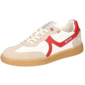 MUSTANG Damen 1511-303 Schnürhalbschuh, Weiss/rot, 41 EU MUSTANG Damen 1511-303 Schnürhalbschuh, Weiss/rot, 41 EU