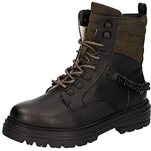 MUSTANG Damen Stiefelette Schnürung Zierkette Warmfutter 1398-603, Größe:39 EU, Farbe:Schwarz MUSTANG Damen Stiefelette Schnürung Zierkette Warmfutter 1398-603, Größe:39 EU, Farbe:Schwarz