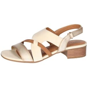 MUSTANG Damen Sandale mit Klettverschluss und Blockabsatz pflegeleicht 1494-802, Größe:41 EU, Farbe:Beige MUSTANG Damen Sandale mit Klettverschluss und Blockabsatz pflegeleicht 1494-802, Größe:41 EU, Farbe:Beige