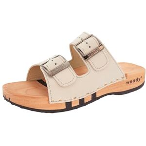 woody Damen Maxima Clog Pantolette, Creme, 41 EU woody Damen Maxima Clog Pantolette, Creme, 41 EU