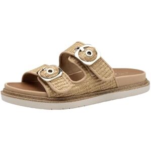Tamaris Pantolette Damen Vegan Flach braun,EU 38 Tamaris Pantolette Damen Vegan Flach braun,EU 38