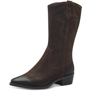MARCO TOZZI Damen Hohe Stiefel mit Absatz Cowboy Spitz, Braun (Cafe), 37 EU MARCO TOZZI Damen Hohe Stiefel mit Absatz Cowboy Spitz, Braun (Cafe), 37 EU