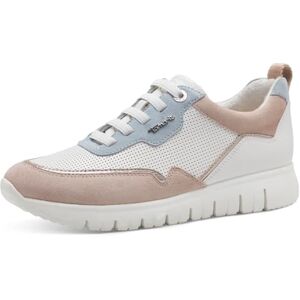 Tamaris Comfort Damen Sneaker flach aus Leder Bequem, Weiß (White Comb), 36 EU Tamaris Comfort Damen Sneaker flach aus Leder Bequem, Weiß (White Comb), 36 EU