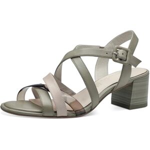 Tamaris Damen Sandalen mit Absatz Leder Blockabsatz Sommer; SAGE/grün; 36 EU Tamaris Damen Sandalen mit Absatz Leder Blockabsatz Sommer; SAGE/grün; 36 EU