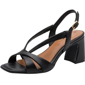 Tamaris Damen Sandalette mit Blockabsatz, schwarz, 42 EU Tamaris Damen Sandalette mit Blockabsatz, schwarz, 42 EU