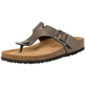 Tamaris Damen Fußbett Pantolette flach, grau, 36 EU Tamaris Damen Fußbett Pantolette flach, grau, 36 EU